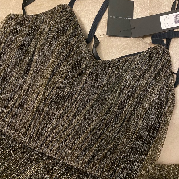 Marc jacobs gold tulle dress midi size 0 - Picture 7 of 15